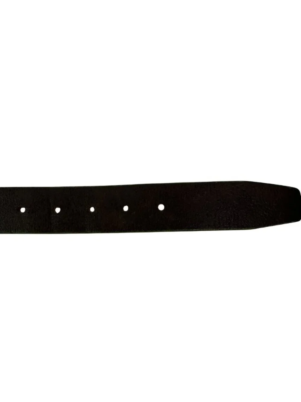 Boconi Genuine Pebbled Leather Belt With Green Edge Trim Mens 36 Brown